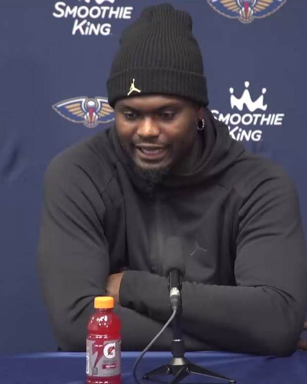 Zion Williamson's Postgame Interview - Rockets at Pelicans On 12/23